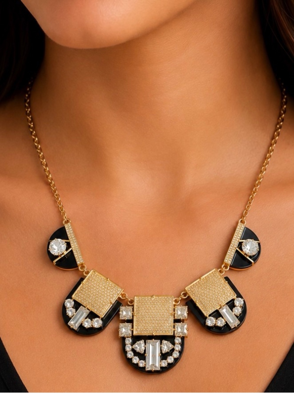 Kate Spade Imperial Tile Deco Statement Bib Necklace